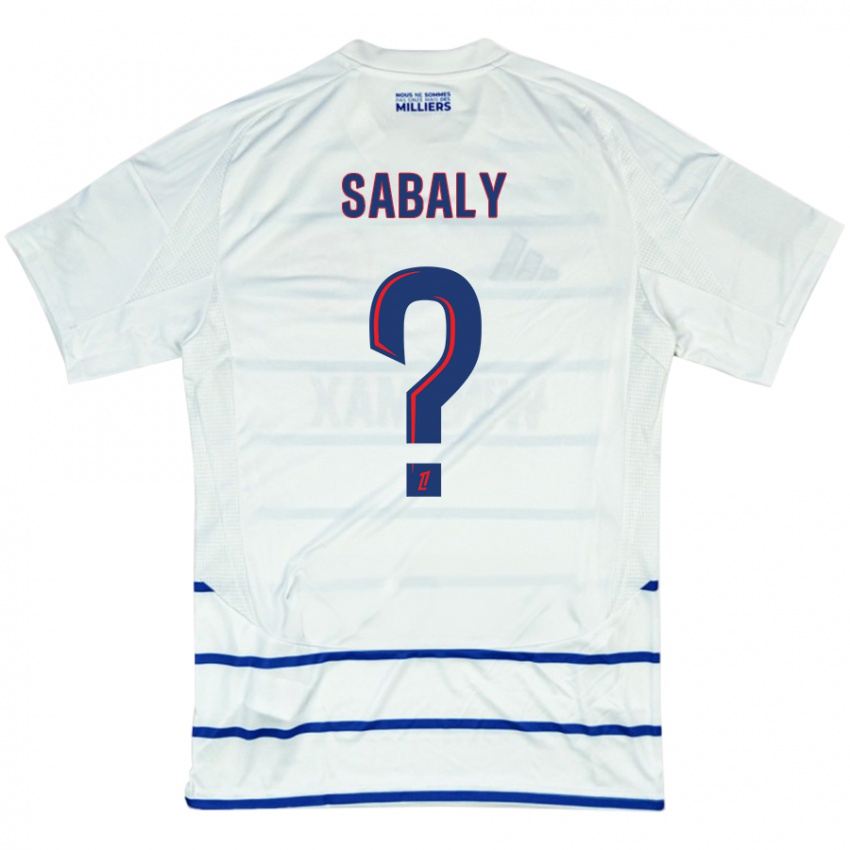 Niño Camiseta Idrissa Sabaly #0 Blanco Azul 2ª Equipación 2024/25 La Camisa México