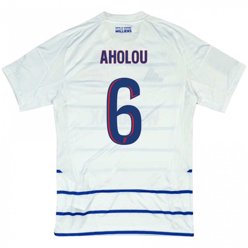 Niño Camiseta Jean-Eudes Aholou #6 Blanco Azul 2ª Equipación 2024/25 La Camisa México