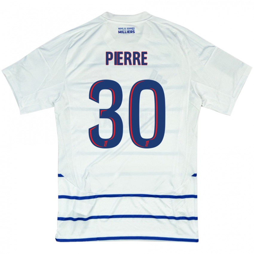 Niño Camiseta Alexandre Pierre #30 Blanco Azul 2ª Equipación 2024/25 La Camisa México