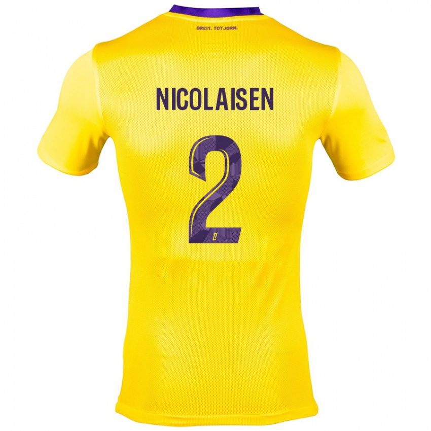 Niño Camiseta Rasmus Nicolaisen #2 Amarillo Morado 2ª Equipación 2024/25 La Camisa México