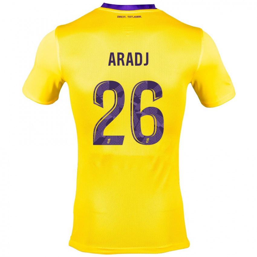 Niño Camiseta Ylies Aradj #26 Amarillo Morado 2ª Equipación 2024/25 La Camisa México