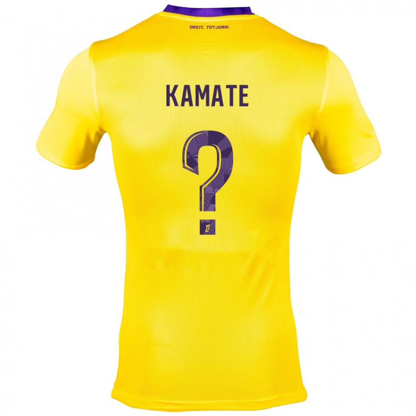 Niño Camiseta Ali Kamate #0 Amarillo Morado 2ª Equipación 2024/25 La Camisa México