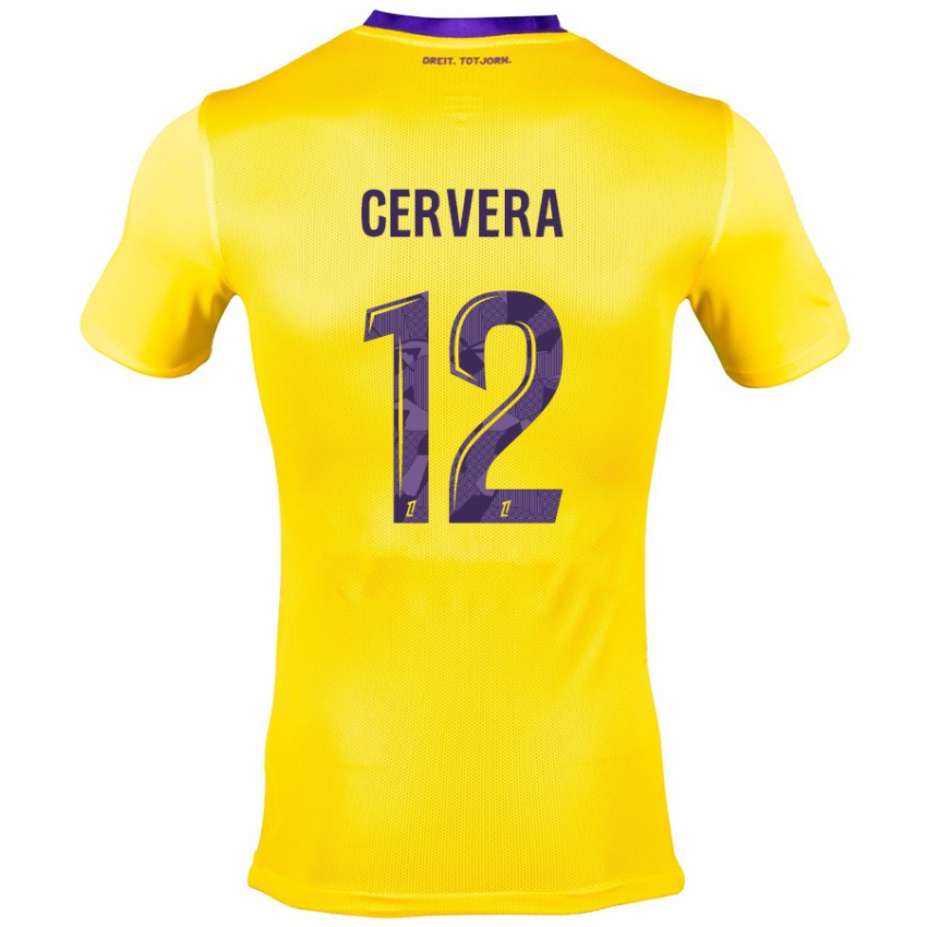 Niño Camiseta Laurianne Cervera #12 Amarillo Morado 2ª Equipación 2024/25 La Camisa México