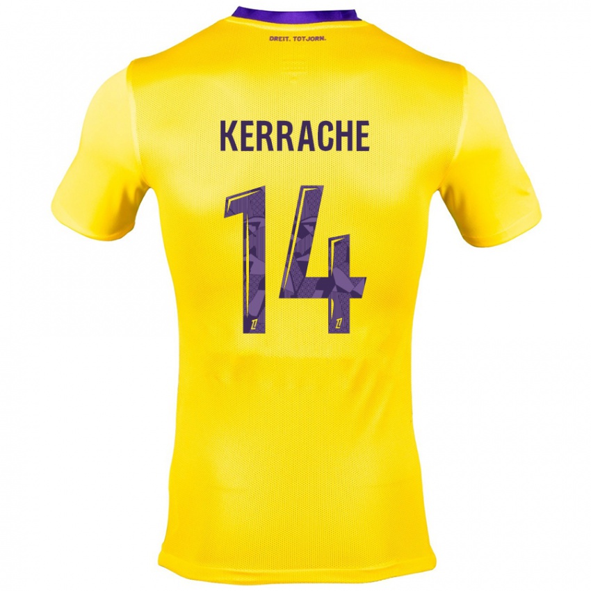 Niño Camiseta Marina Kerrache #14 Amarillo Morado 2ª Equipación 2024/25 La Camisa México