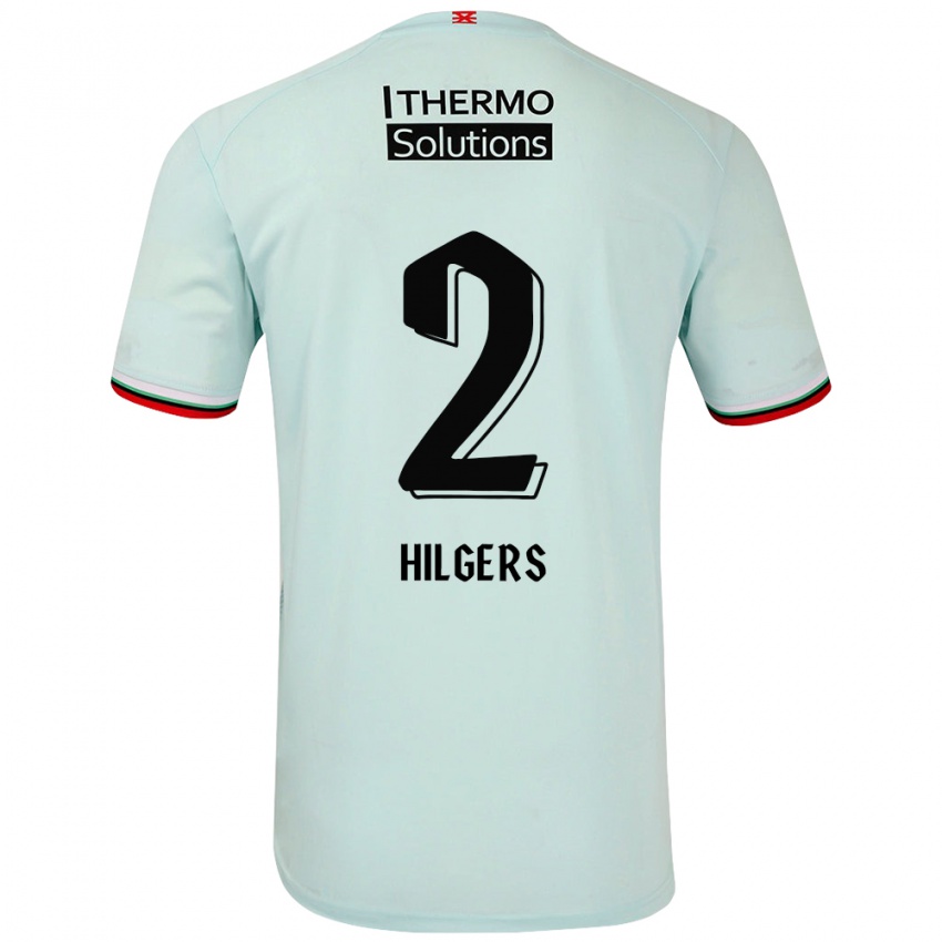 Niño Camiseta Mees Hilgers #2 Verde Claro 2ª Equipación 2024/25 La Camisa México