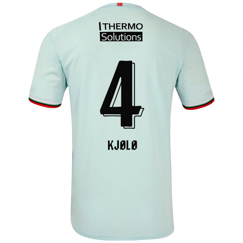 Niño Camiseta Mathias Kjølø #4 Verde Claro 2ª Equipación 2024/25 La Camisa México