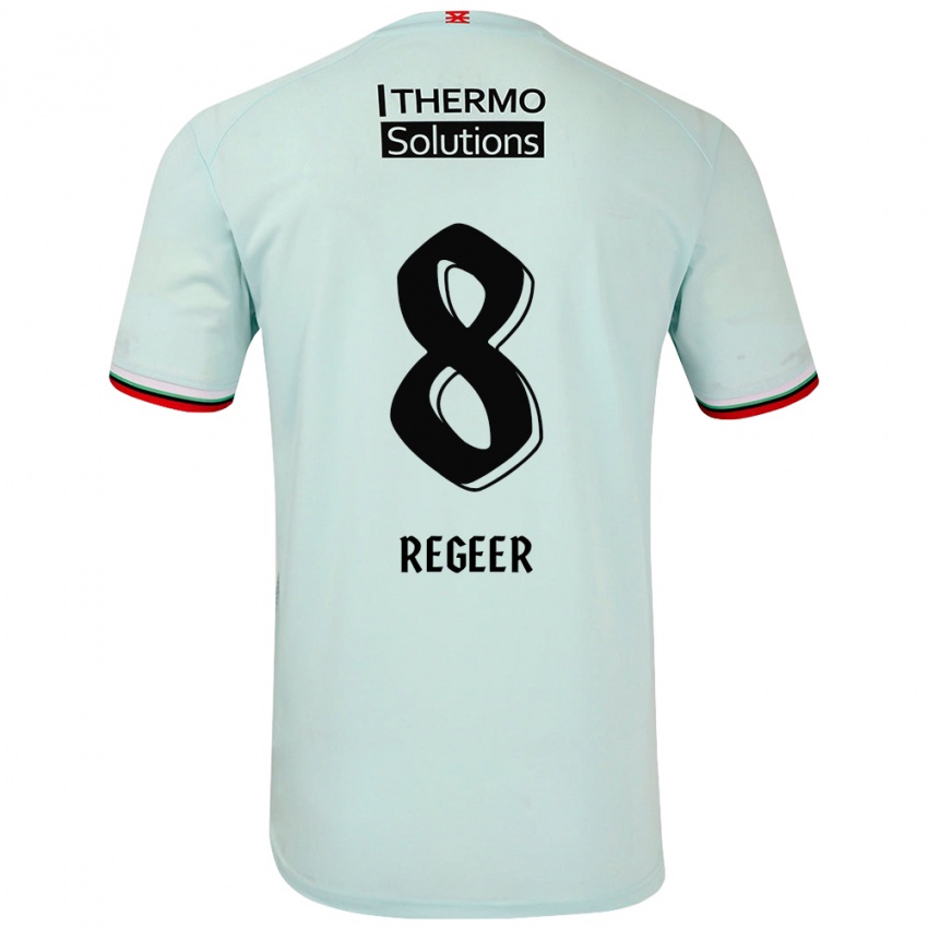 Niño Camiseta Youri Regeer #8 Verde Claro 2ª Equipación 2024/25 La Camisa México