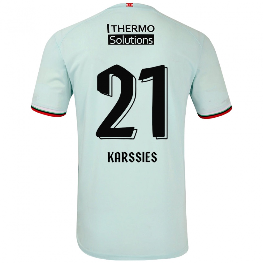 Niño Camiseta Sam Karssies #21 Verde Claro 2ª Equipación 2024/25 La Camisa México