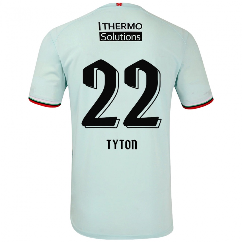 Niño Camiseta Przemyslaw Tyton #22 Verde Claro 2ª Equipación 2024/25 La Camisa México