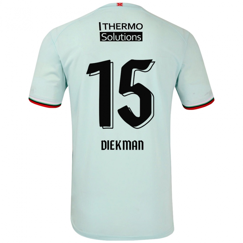 Niño Camiseta Jill Diekman #15 Verde Claro 2ª Equipación 2024/25 La Camisa México