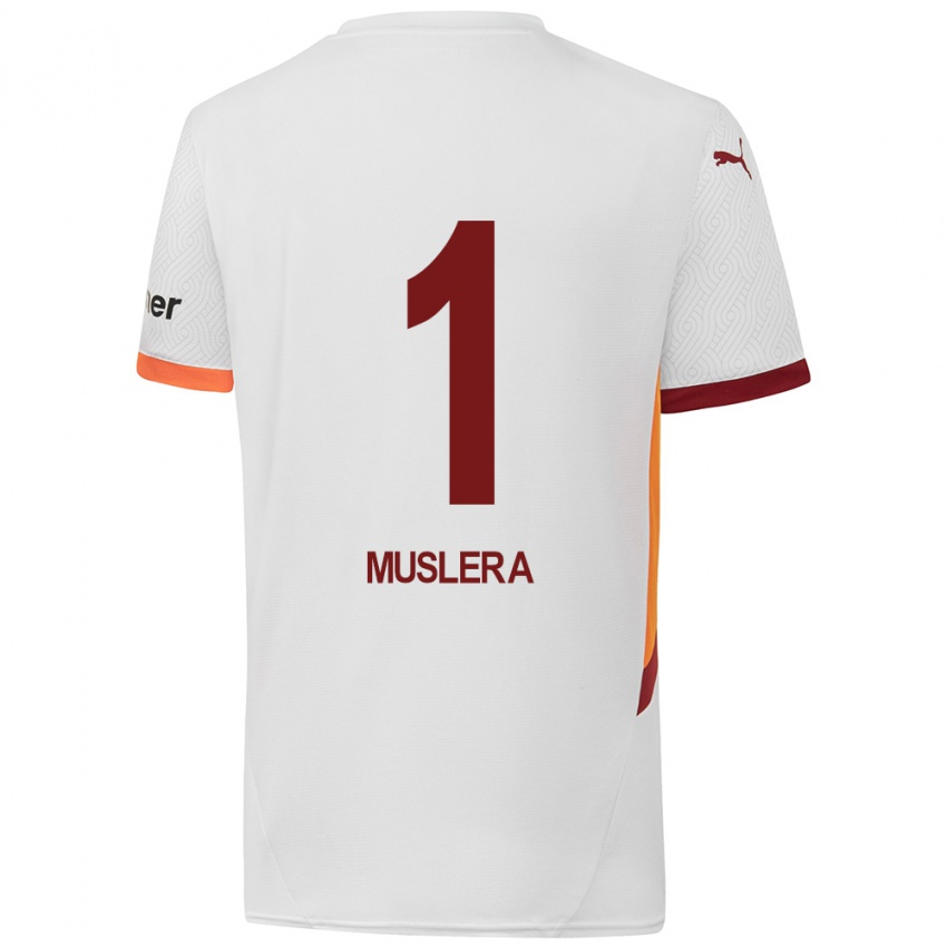 Niño Camiseta Fernando Muslera #1 Blanco Amarillo Rojo 2ª Equipación 2024/25 La Camisa México