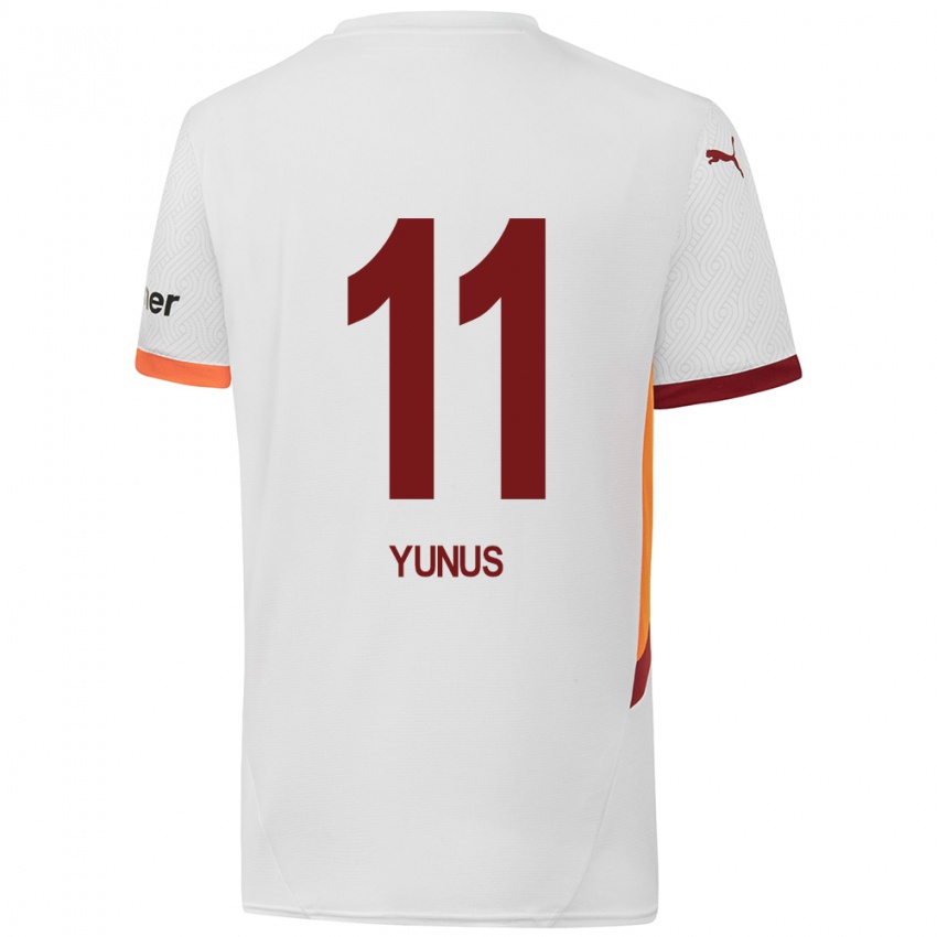 Niño Camiseta Yunus Akgün #11 Blanco Amarillo Rojo 2ª Equipación 2024/25 La Camisa México