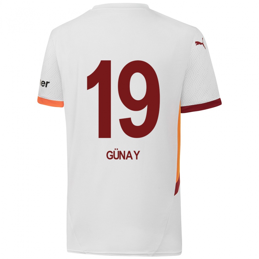 Niño Camiseta Günay Güvenç #19 Blanco Amarillo Rojo 2ª Equipación 2024/25 La Camisa México