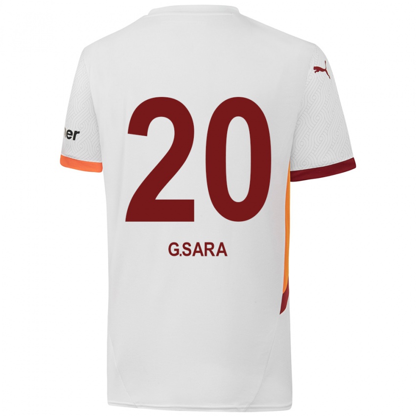 Niño Camiseta Gabriel Sara #20 Blanco Amarillo Rojo 2ª Equipación 2024/25 La Camisa México