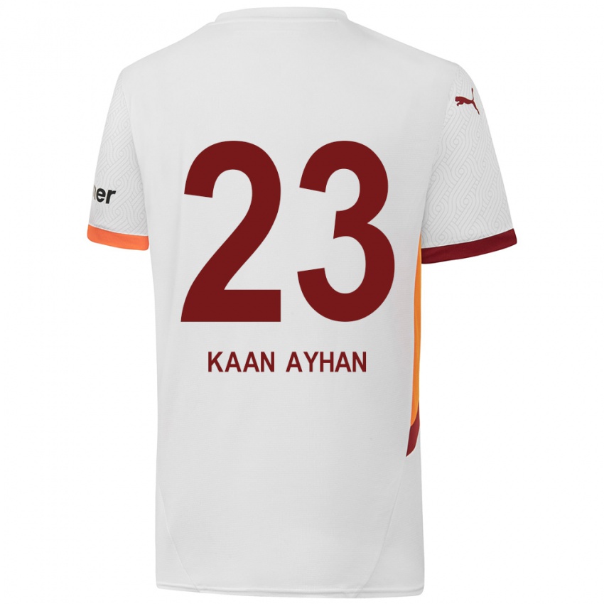 Niño Camiseta Kaan Ayhan #23 Blanco Amarillo Rojo 2ª Equipación 2024/25 La Camisa México