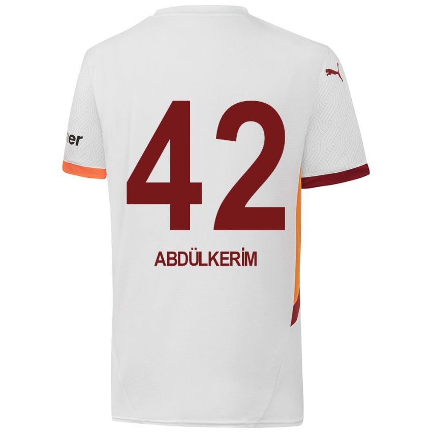 Niño Camiseta Abdülkerim Bardakcı #42 Blanco Amarillo Rojo 2ª Equipación 2024/25 La Camisa México