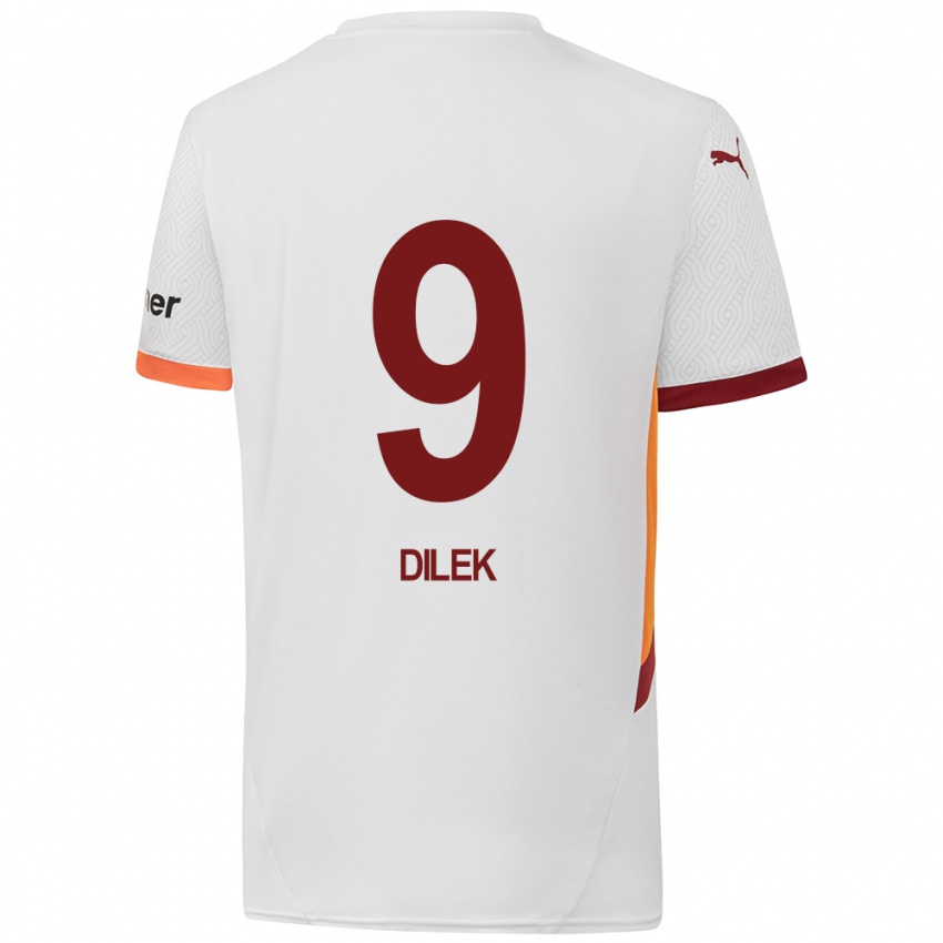 Niño Camiseta Yalin Dilek #9 Blanco Amarillo Rojo 2ª Equipación 2024/25 La Camisa México