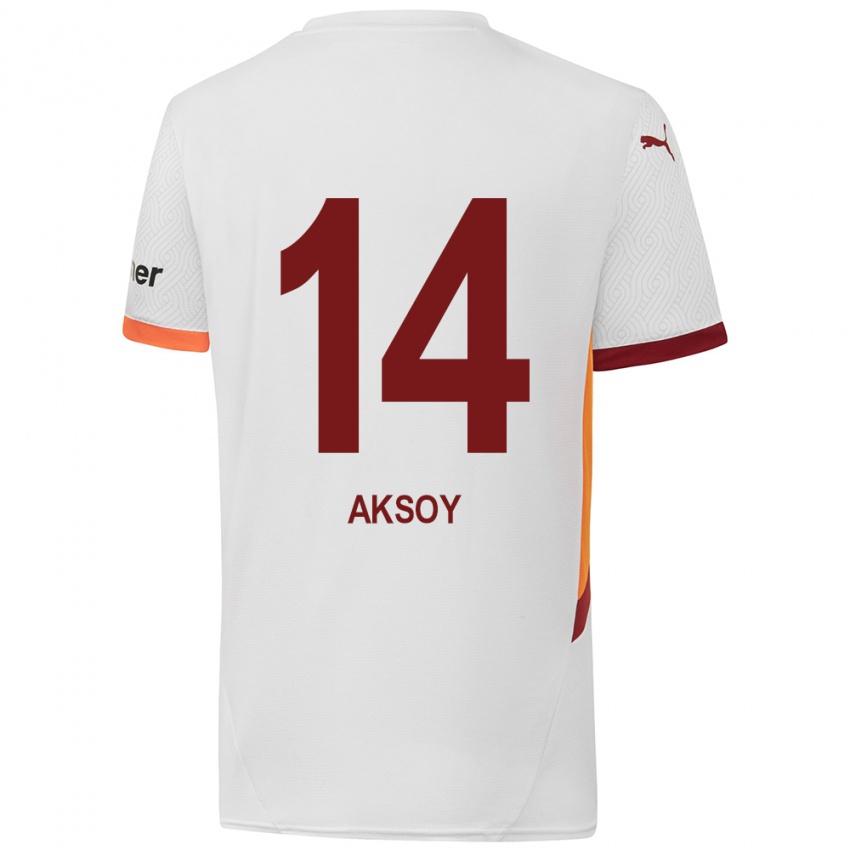 Niño Camiseta Berkan Aksoy #14 Blanco Amarillo Rojo 2ª Equipación 2024/25 La Camisa México