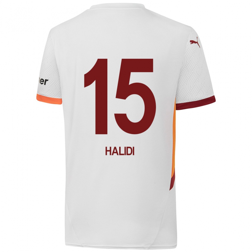 Niño Camiseta Isa Halidi #15 Blanco Amarillo Rojo 2ª Equipación 2024/25 La Camisa México