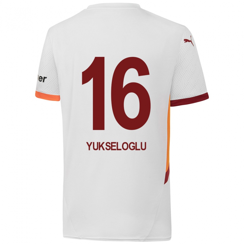 Niño Camiseta Ayaz Yükseloğlu #16 Blanco Amarillo Rojo 2ª Equipación 2024/25 La Camisa México