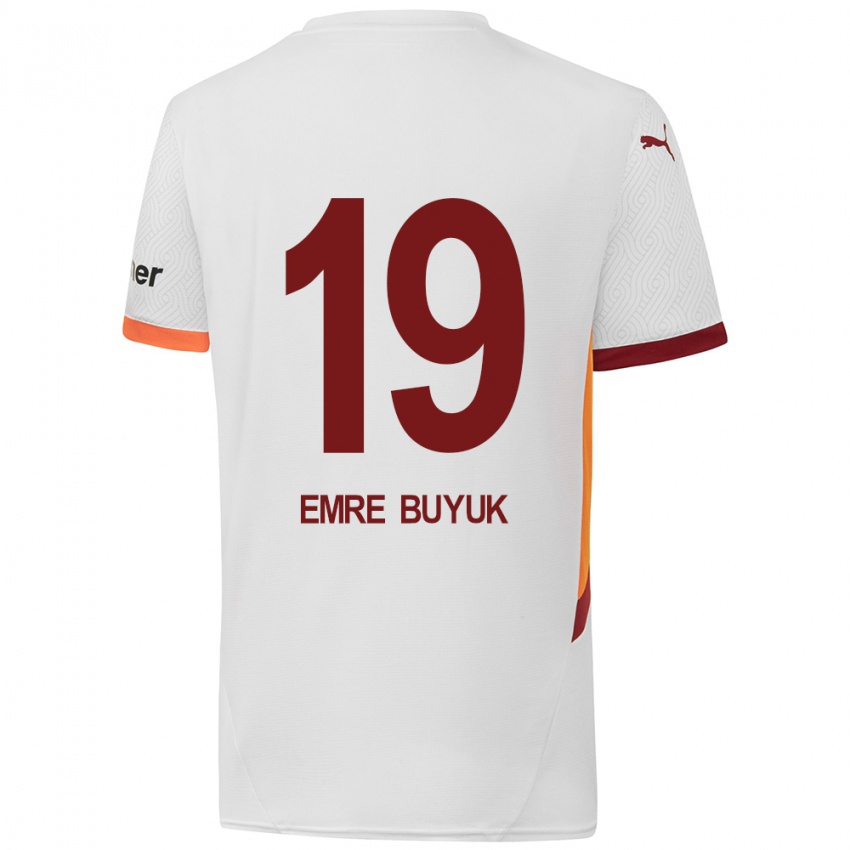 Niño Camiseta Enes Emre Büyük #19 Blanco Amarillo Rojo 2ª Equipación 2024/25 La Camisa México