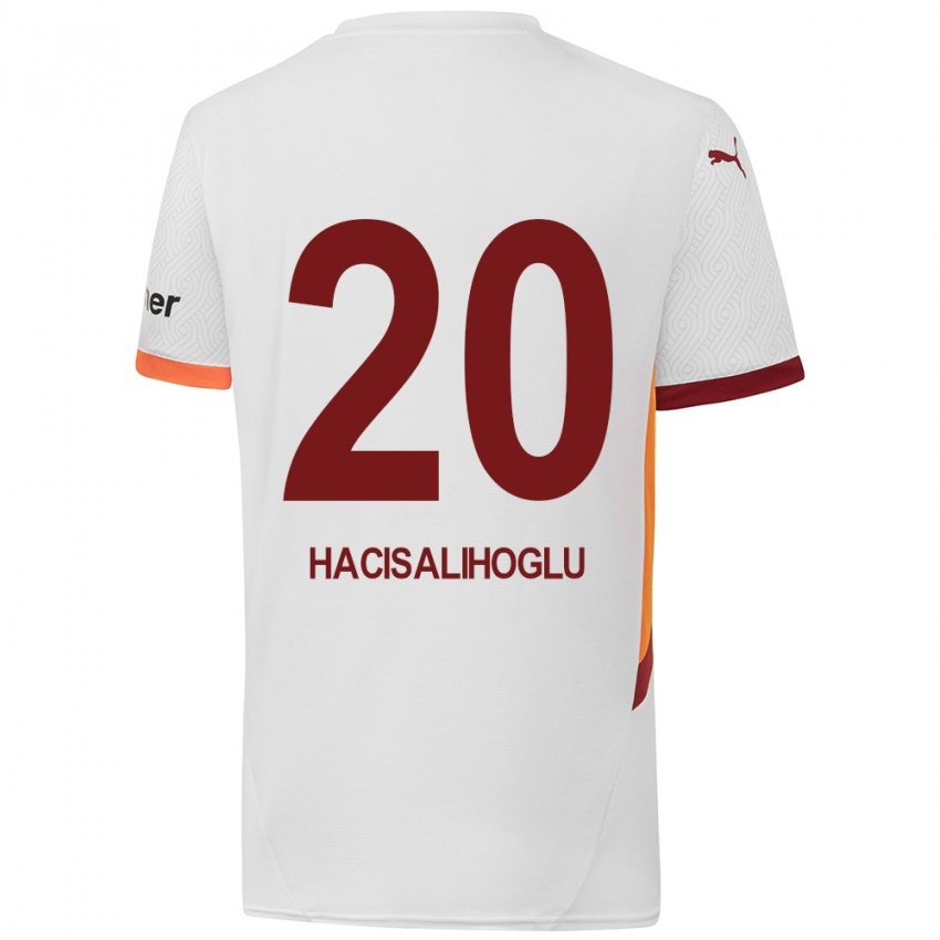 Niño Camiseta Arda Hacisalihoglu #20 Blanco Amarillo Rojo 2ª Equipación 2024/25 La Camisa México