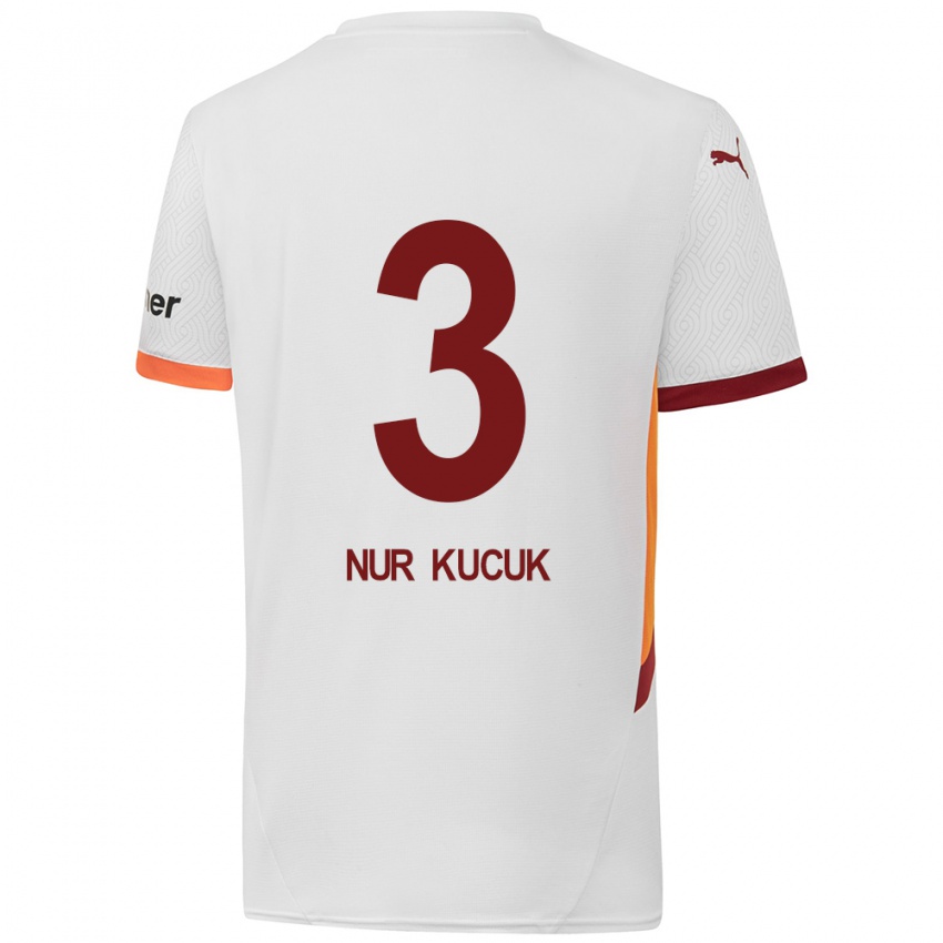 Niño Camiseta Rabia Nur Küçük #3 Blanco Amarillo Rojo 2ª Equipación 2024/25 La Camisa México