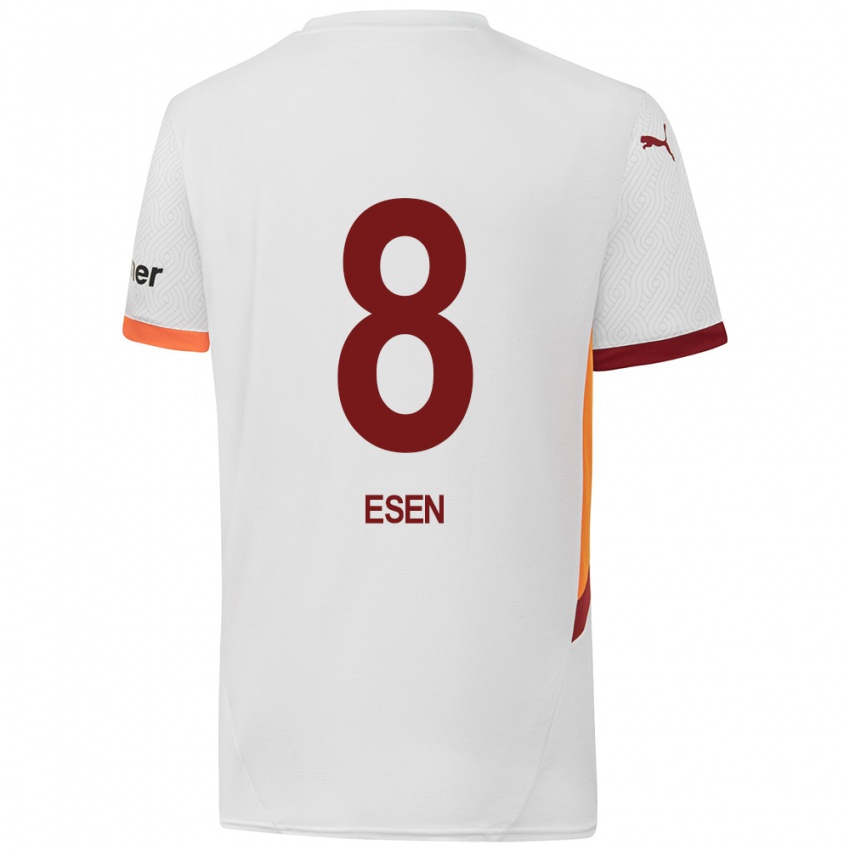 Niño Camiseta Emine Ecem Esen #8 Blanco Amarillo Rojo 2ª Equipación 2024/25 La Camisa México