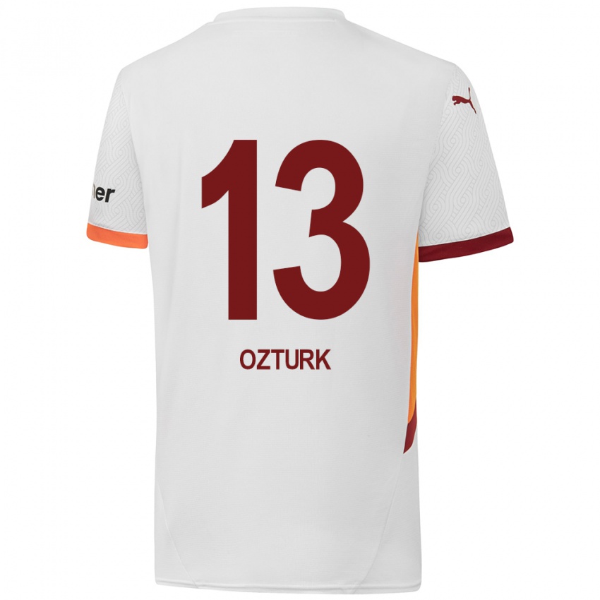 Niño Camiseta Fatma Sare Öztürk #13 Blanco Amarillo Rojo 2ª Equipación 2024/25 La Camisa México