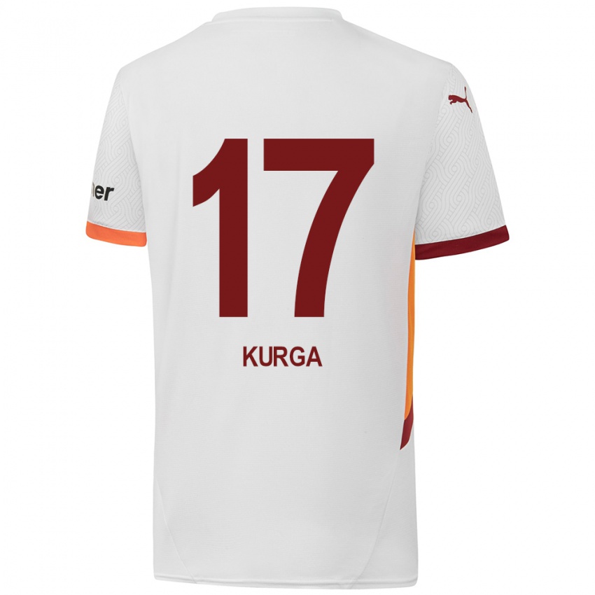 Niño Camiseta Handan Kurğa #17 Blanco Amarillo Rojo 2ª Equipación 2024/25 La Camisa México