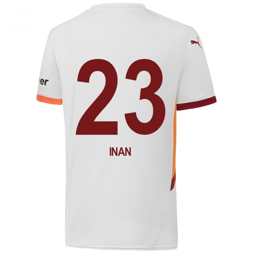 Niño Camiseta Müge İnan #23 Blanco Amarillo Rojo 2ª Equipación 2024/25 La Camisa México