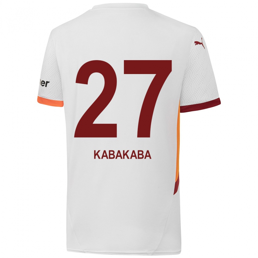 Niño Camiseta Naomie Kabakaba #27 Blanco Amarillo Rojo 2ª Equipación 2024/25 La Camisa México