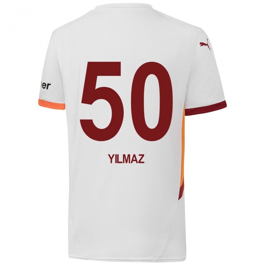 Niño Camiseta Jankat Yılmaz #50 Blanco Amarillo Rojo 2ª Equipación 2024/25 La Camisa México