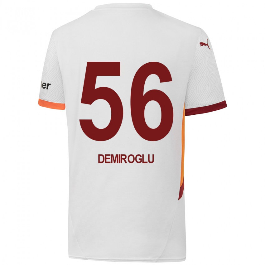 Niño Camiseta Baran Demiroğlu #56 Blanco Amarillo Rojo 2ª Equipación 2024/25 La Camisa México