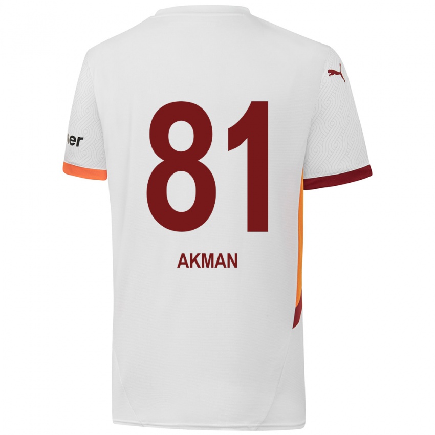 Niño Camiseta Hamza Akman #81 Blanco Amarillo Rojo 2ª Equipación 2024/25 La Camisa México