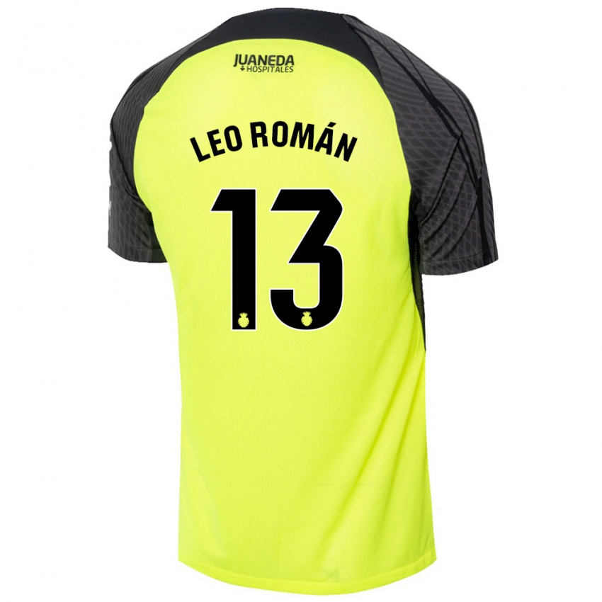 Niño Camiseta Leo Román #13 Verde Fluorescente Negro 2ª Equipación 2024/25 La Camisa México