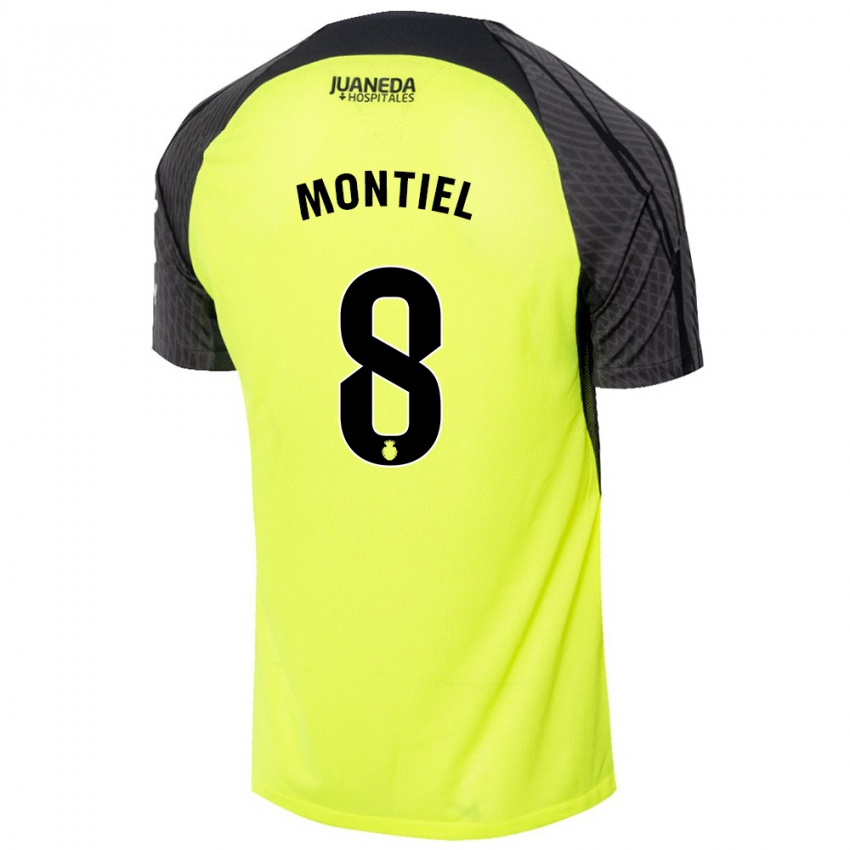 Niño Camiseta Luis Montiel #8 Verde Fluorescente Negro 2ª Equipación 2024/25 La Camisa México