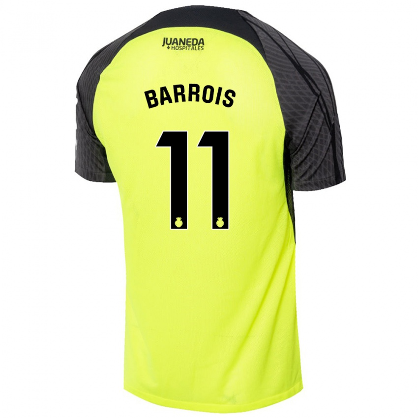 Niño Camiseta Eliott Barrois #11 Verde Fluorescente Negro 2ª Equipación 2024/25 La Camisa México