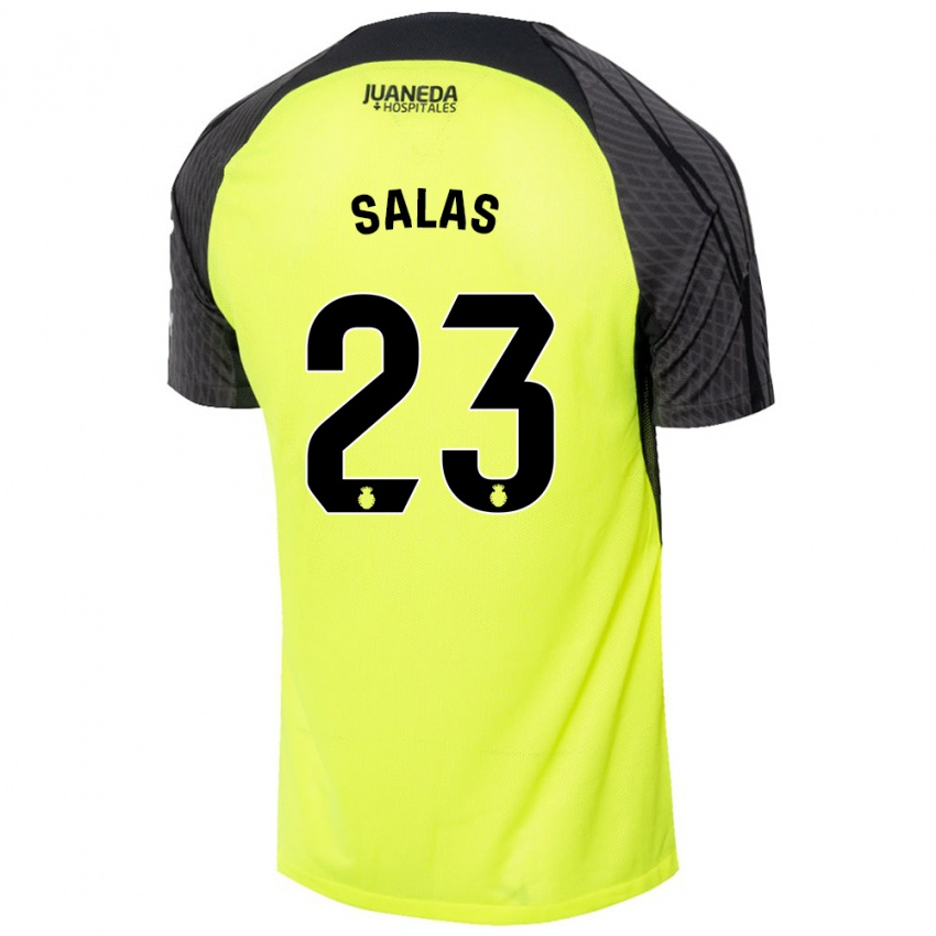 Niño Camiseta Jan Salas #23 Verde Fluorescente Negro 2ª Equipación 2024/25 La Camisa México