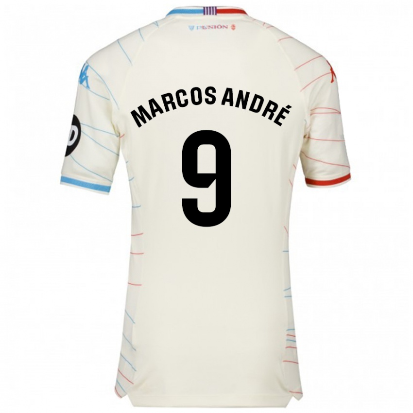 Niño Camiseta Marcos André #9 Blanco Rojo Azul 2ª Equipación 2024/25 La Camisa México