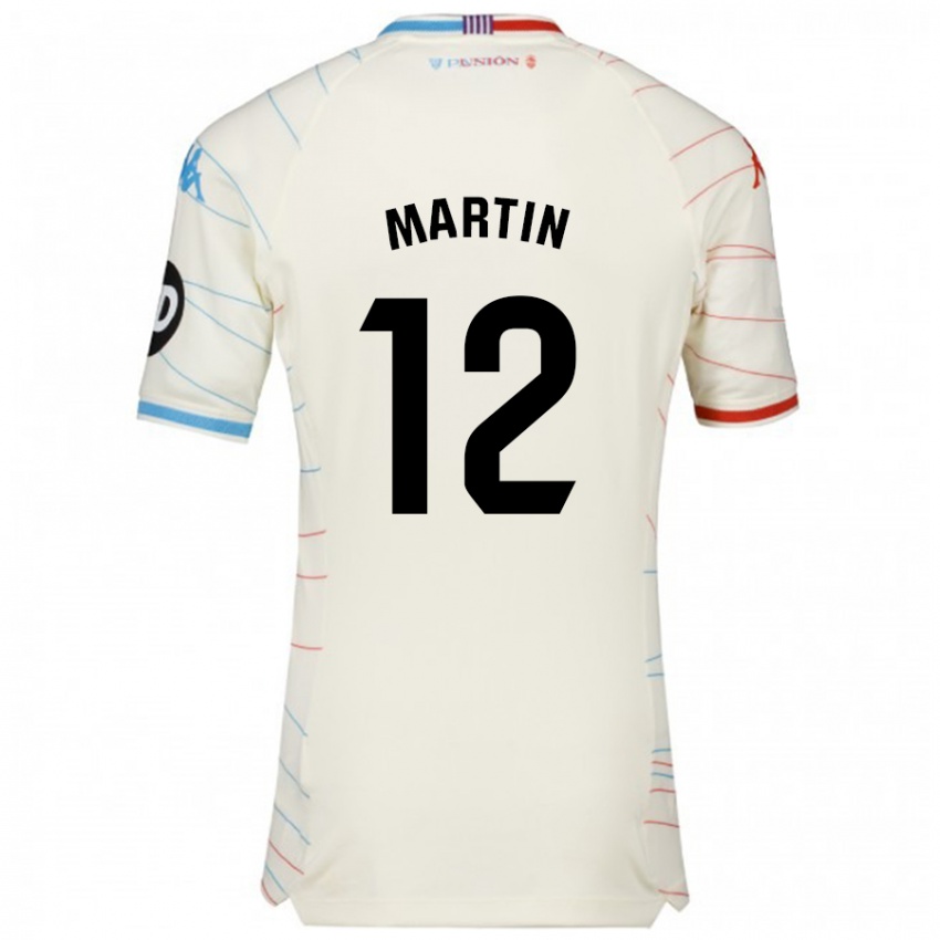 Niño Camiseta Mario Martin #12 Blanco Rojo Azul 2ª Equipación 2024/25 La Camisa México