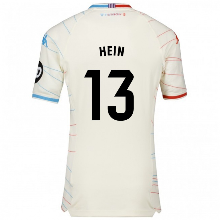 Niño Camiseta Karl Hein #13 Blanco Rojo Azul 2ª Equipación 2024/25 La Camisa México