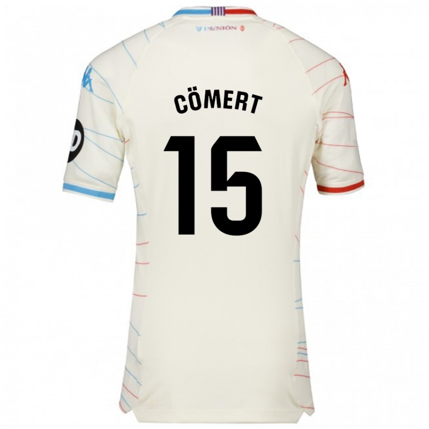 Niño Camiseta Eray Cömert #15 Blanco Rojo Azul 2ª Equipación 2024/25 La Camisa México