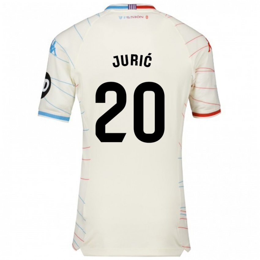 Niño Camiseta Stanko Juric #20 Blanco Rojo Azul 2ª Equipación 2024/25 La Camisa México