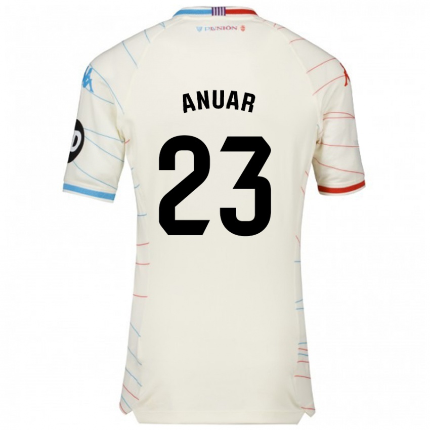 Niño Camiseta Anuar #23 Blanco Rojo Azul 2ª Equipación 2024/25 La Camisa México