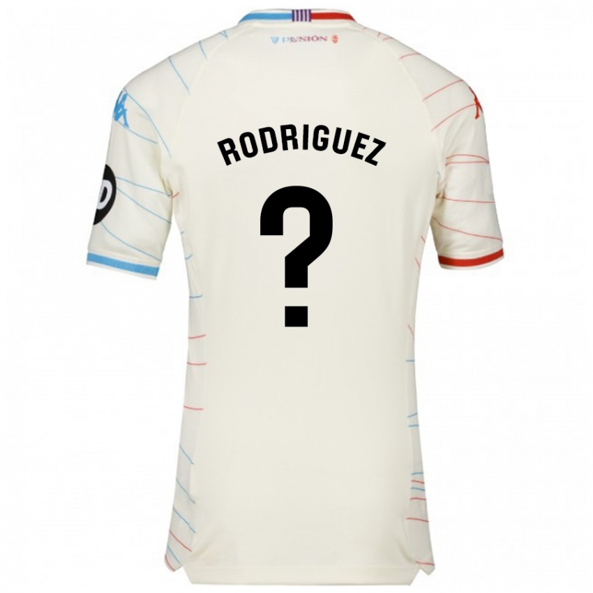 Niño Camiseta Gabriel Rodríguez #0 Blanco Rojo Azul 2ª Equipación 2024/25 La Camisa México