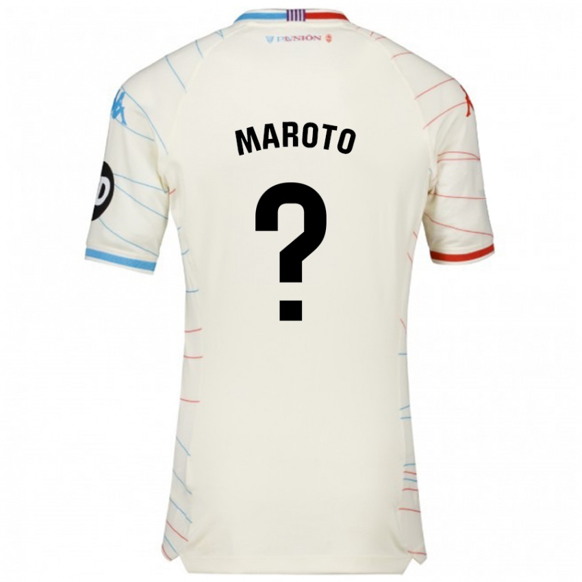 Niño Camiseta Mario Maroto #0 Blanco Rojo Azul 2ª Equipación 2024/25 La Camisa México