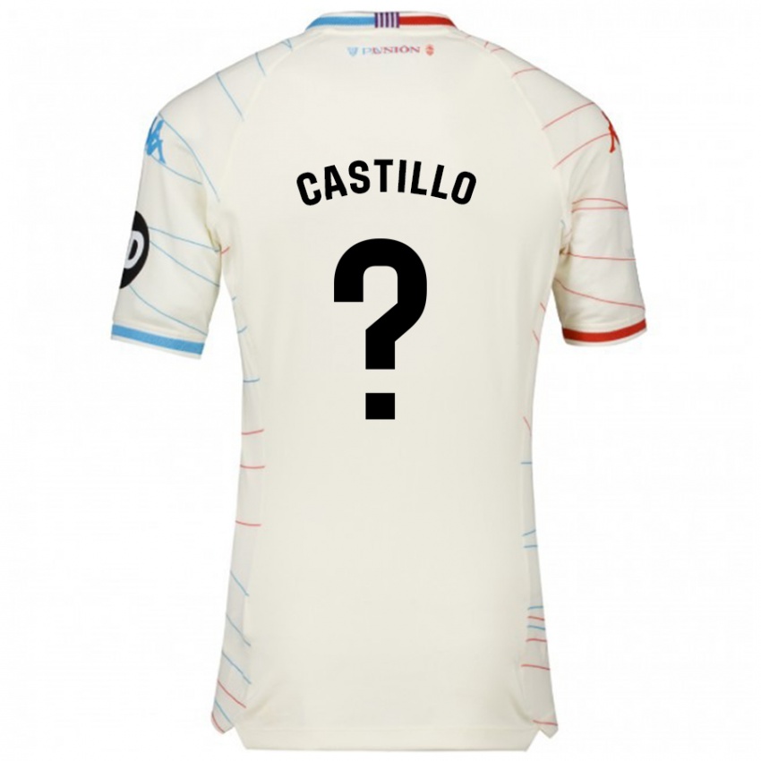 Niño Camiseta Gonzalo Castillo #0 Blanco Rojo Azul 2ª Equipación 2024/25 La Camisa México