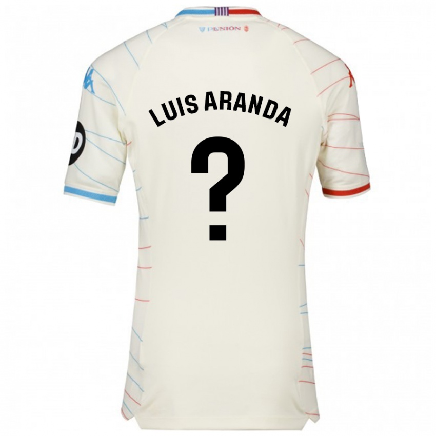 Niño Camiseta José Luis Aranda #0 Blanco Rojo Azul 2ª Equipación 2024/25 La Camisa México