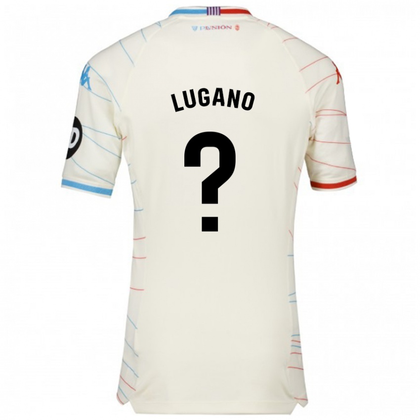 Niño Camiseta Thiago Lugano #0 Blanco Rojo Azul 2ª Equipación 2024/25 La Camisa México